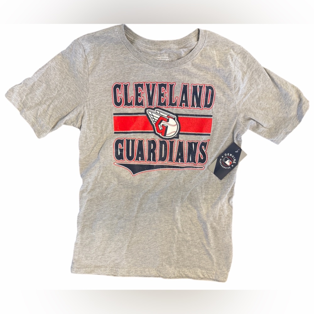 NWT Genuine Merchandise Cleveland Guardians Short Sleeve Tee Youth XXL (18) Gray